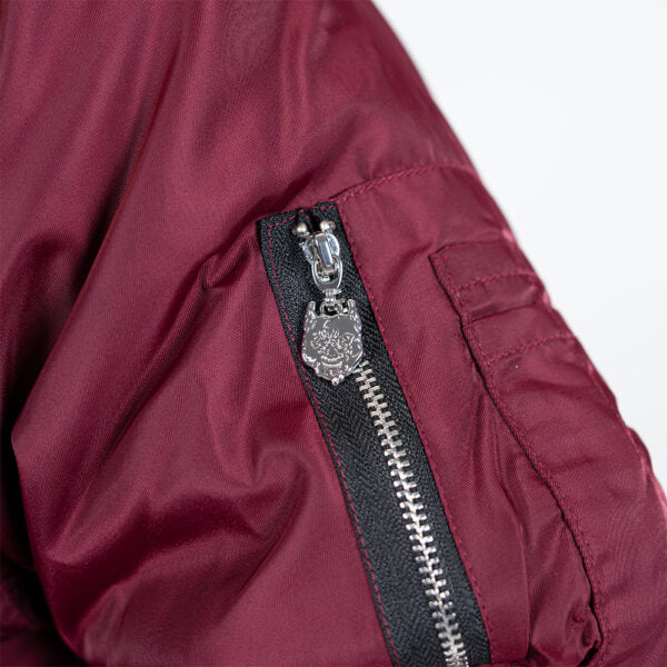 100% Hardcore Bomberjacket Vertical Burgundy Red