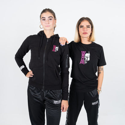 100% Hardcore Ladies T-shirt Vertical Black/Pink