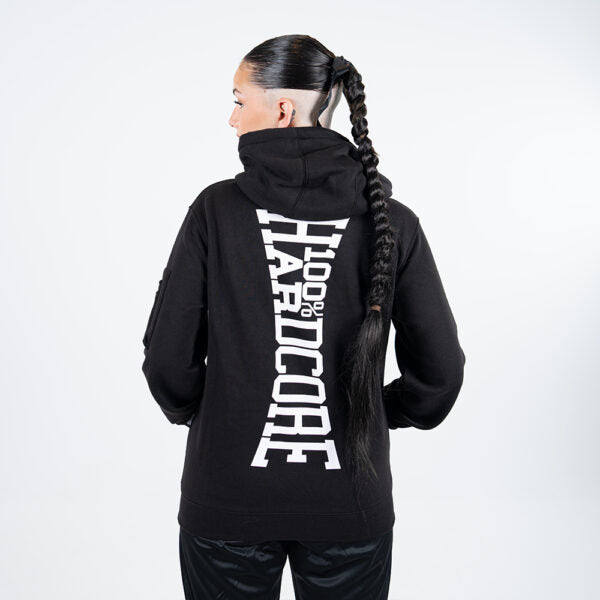 100% Hardcore Hooded Zipper Vertical Black