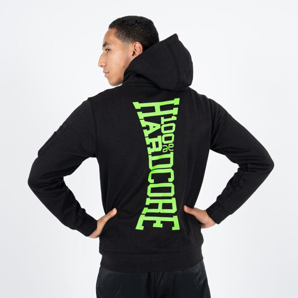 100% Hardcore Hooded Zipper Vertical Black/Green