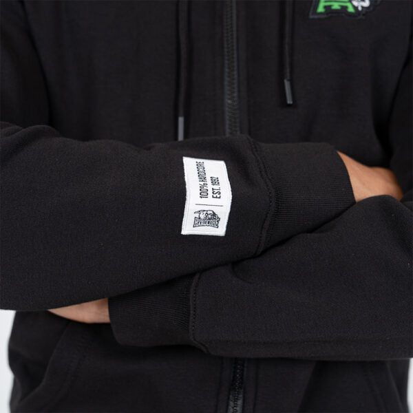 100% Hardcore Hooded Zipper Vertical Black/Green