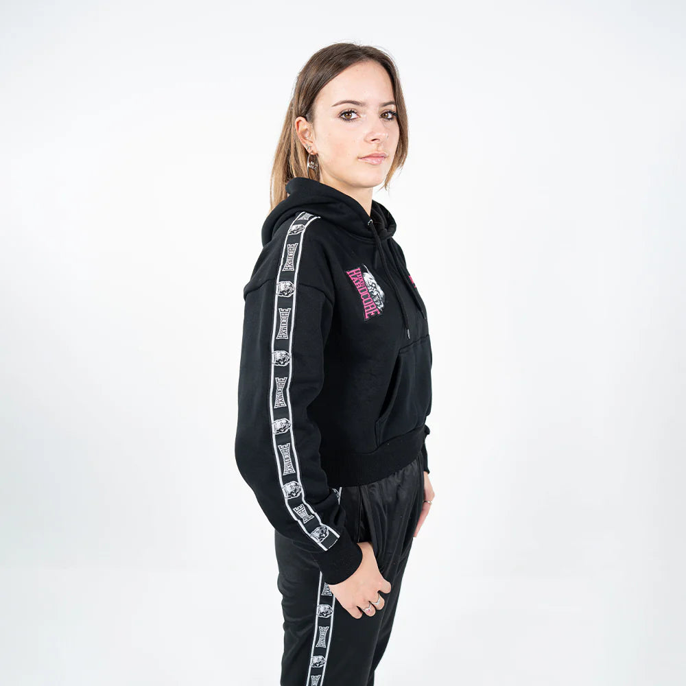 100% Hardcore Cropped Hoodie Essential Pink