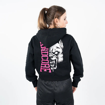 100% Hardcore Cropped Hoodie Essential Pink