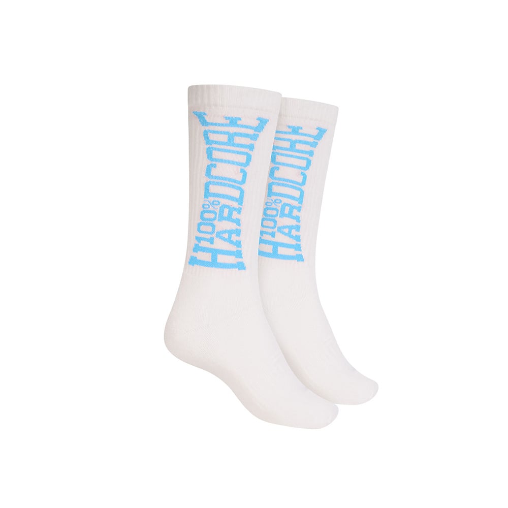 100% Hardcore Sport Socks Gabber WHITE/BLUE