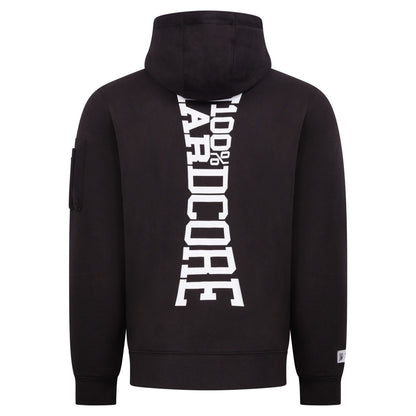 100% Hardcore Hooded Zipper Vertical Black