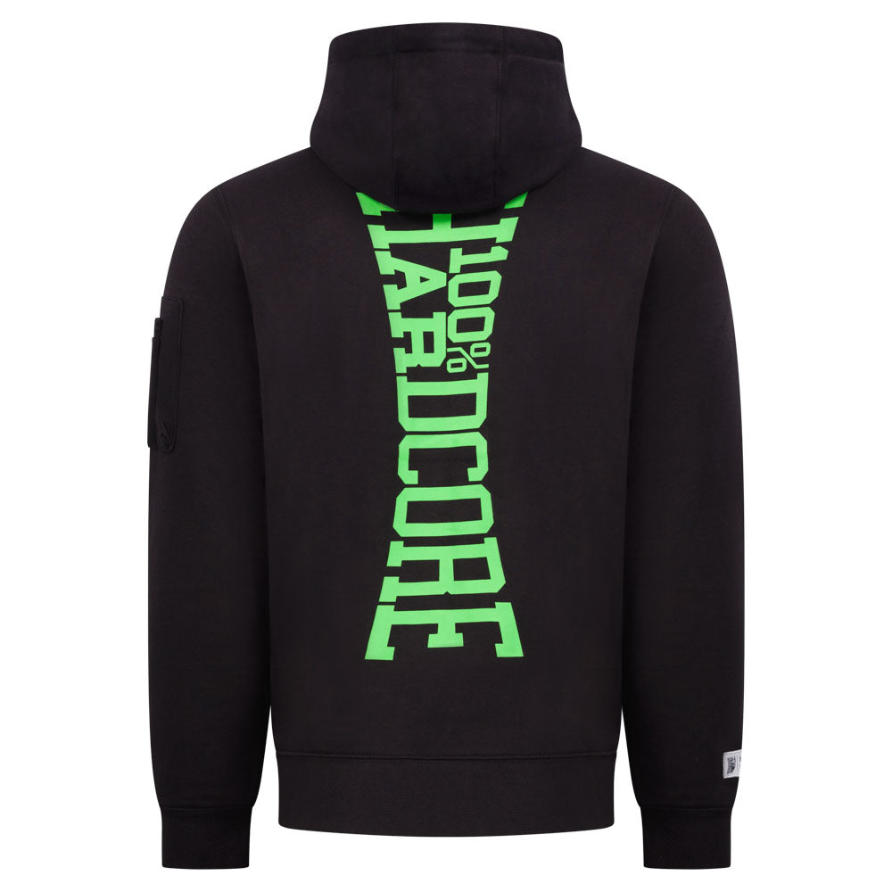 100% Hardcore Hooded Zipper Vertical Black/Green