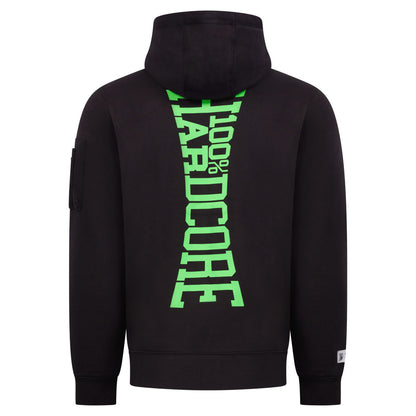 100% Hardcore Hooded Zipper Vertical Black/Green