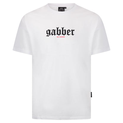 100% HARDCORE T-SHIRT GABBER BIG WHITE