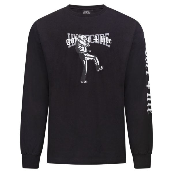 100% HARDCORE LONGSLEEVE GABBER 4 LIFE BLACK - GABBERPLANET