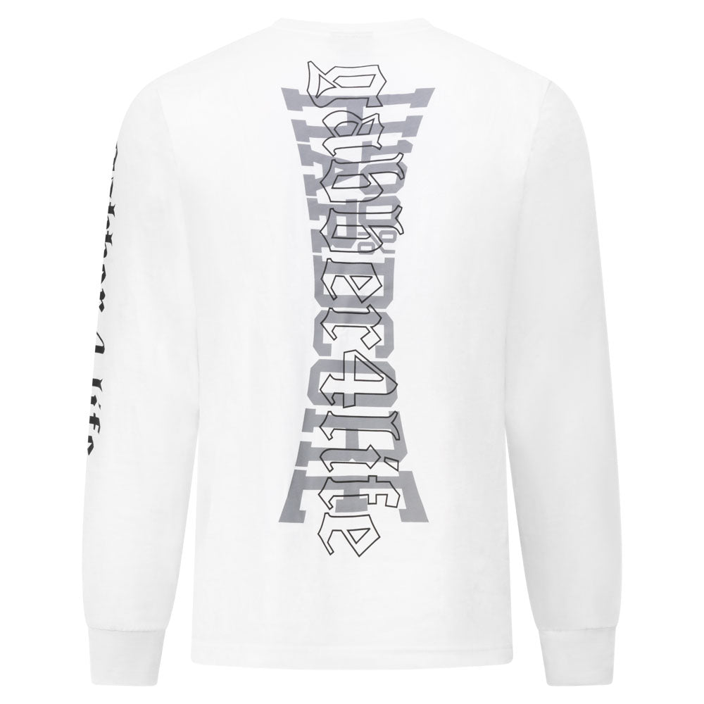 100% HARDCORE LONGSLEEVE GABBER 4 LIFE WHITE - GABBERPLANET