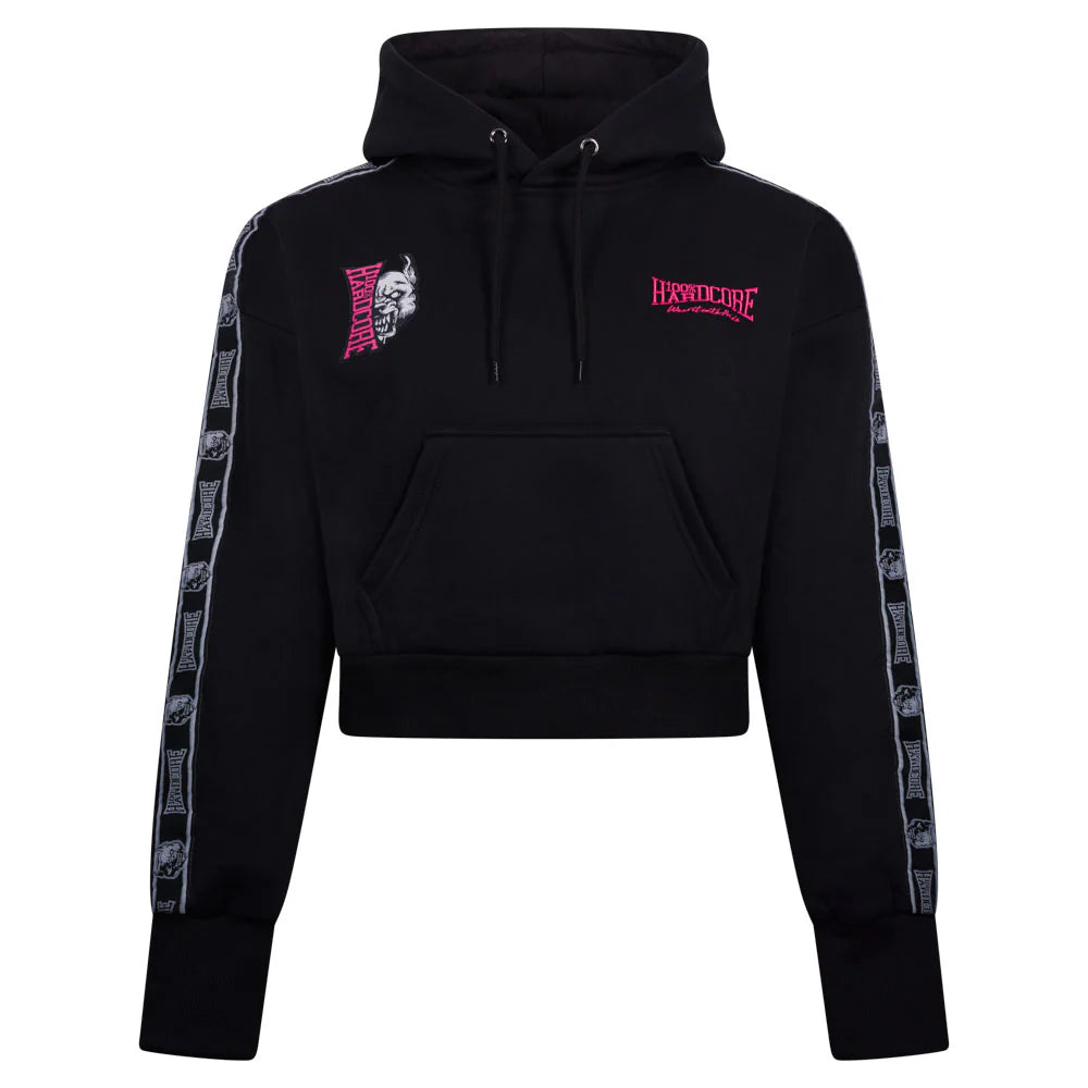 100% Hardcore Cropped Hoodie Essential Pink