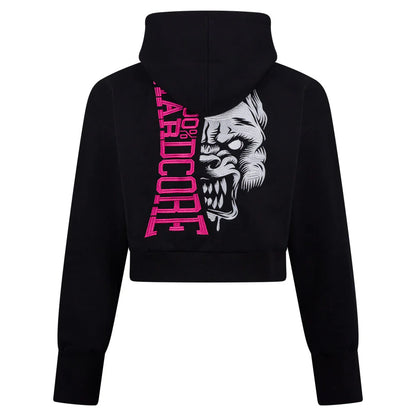 100% Hardcore Cropped Hoodie Essential Pink